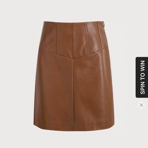 NWT RIHOAS The High Waisted PU Leather A-line Mini Skirt